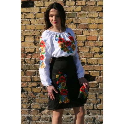 Embroidered blouse "Ukrainian Bouquet"